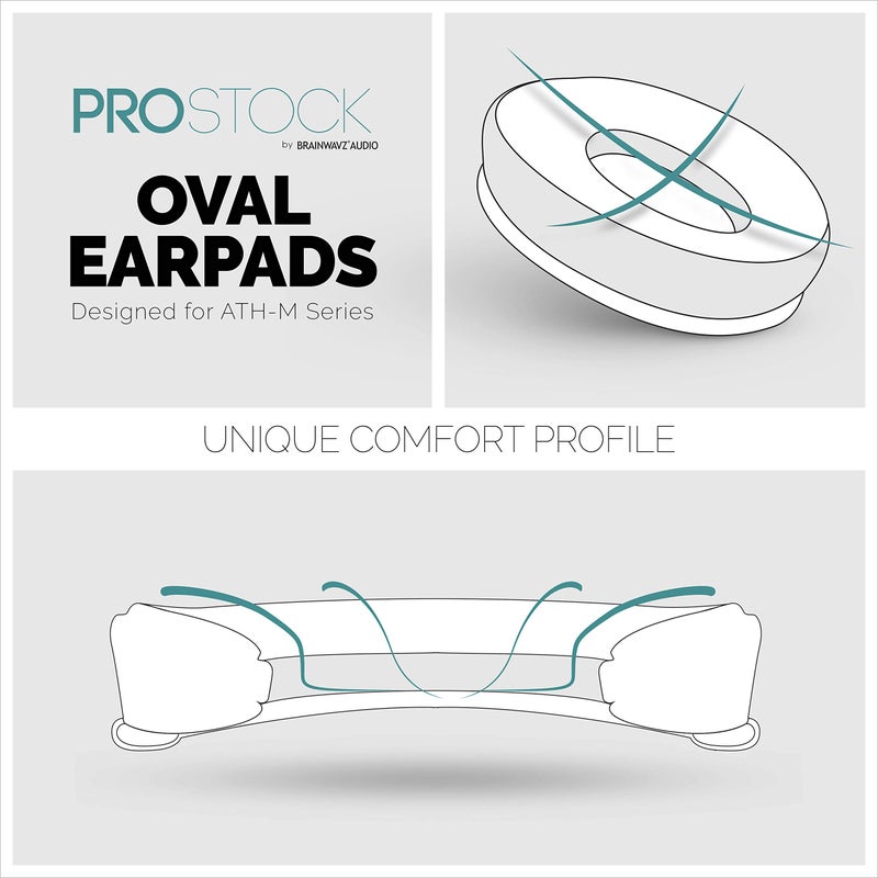 Brainwavz ProStock ATH M50X Upgraded Earpads, Improves Comfort & Style Without Changing The Sound - Ear Pad Designed for ATH-M50X M50BTX M20X M30X M40X Headphones, Vegan Leather (Black) - Image 4